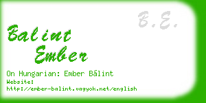 balint ember business card